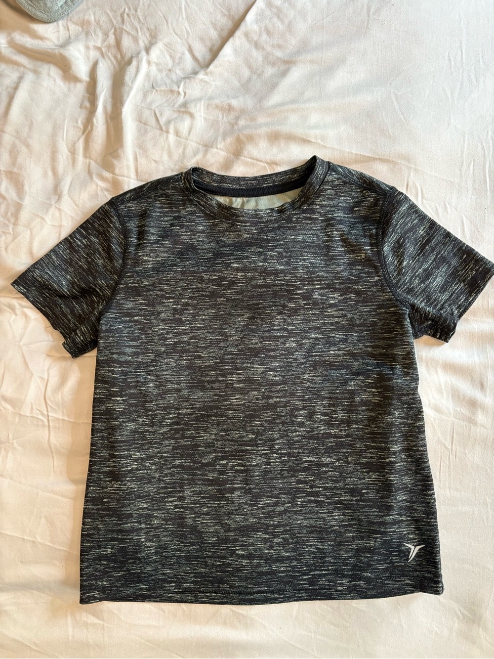Old Navy Heathered Dark Gray Short Sleeve Performance Tee